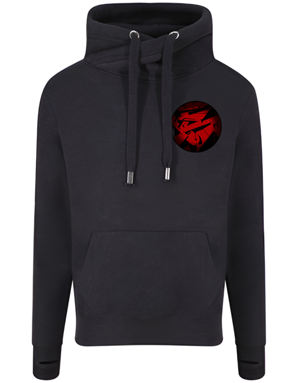 Badge Cross Neck Hoodie