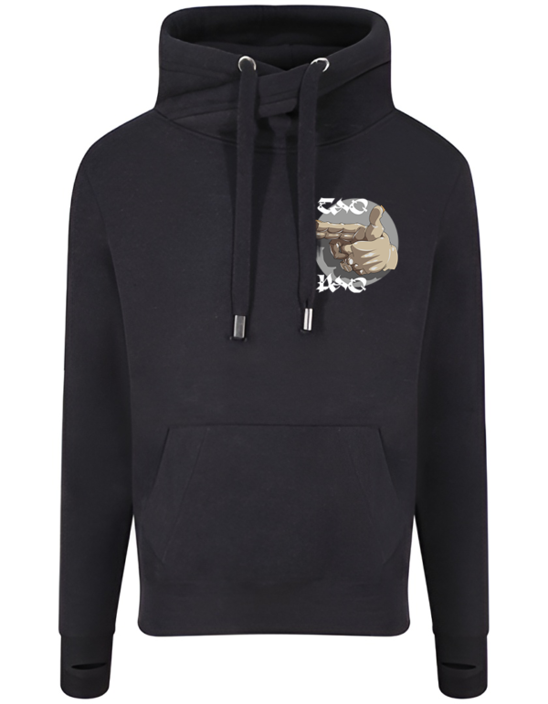 Fingers Cross Neck Hoodie - Image 2
